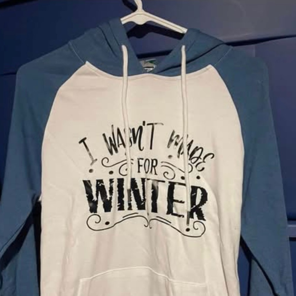 Stylish Blue and White Women's Hoodie